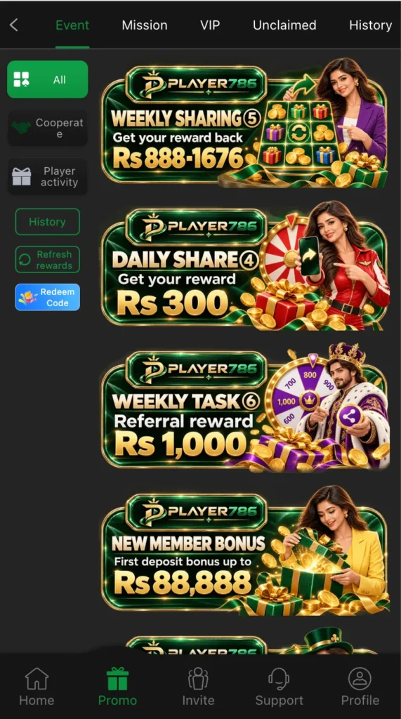 Player786 Promotions